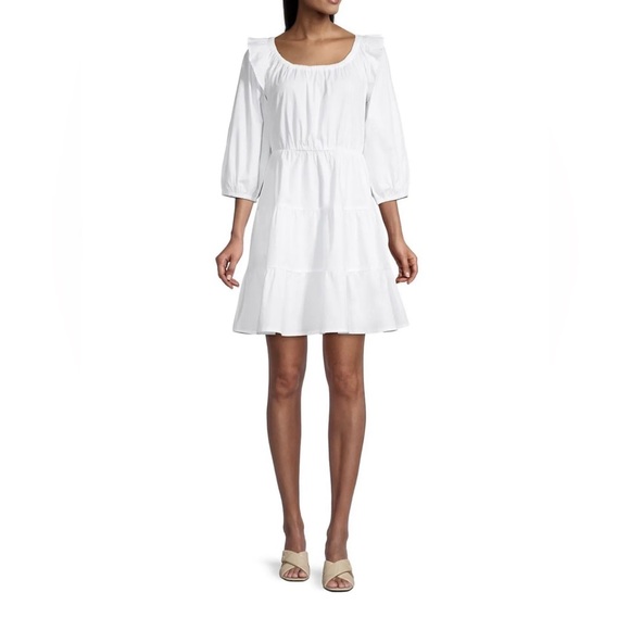 NEW Rachel Parcell white cotton dress tiered size 10 - Picture 3 of 3